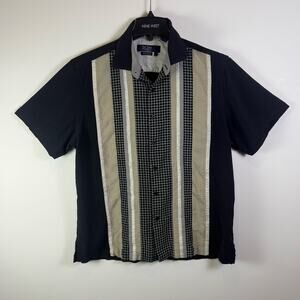 Nat Nast Luxury Originals American fit silk casual button up shirt mens Large